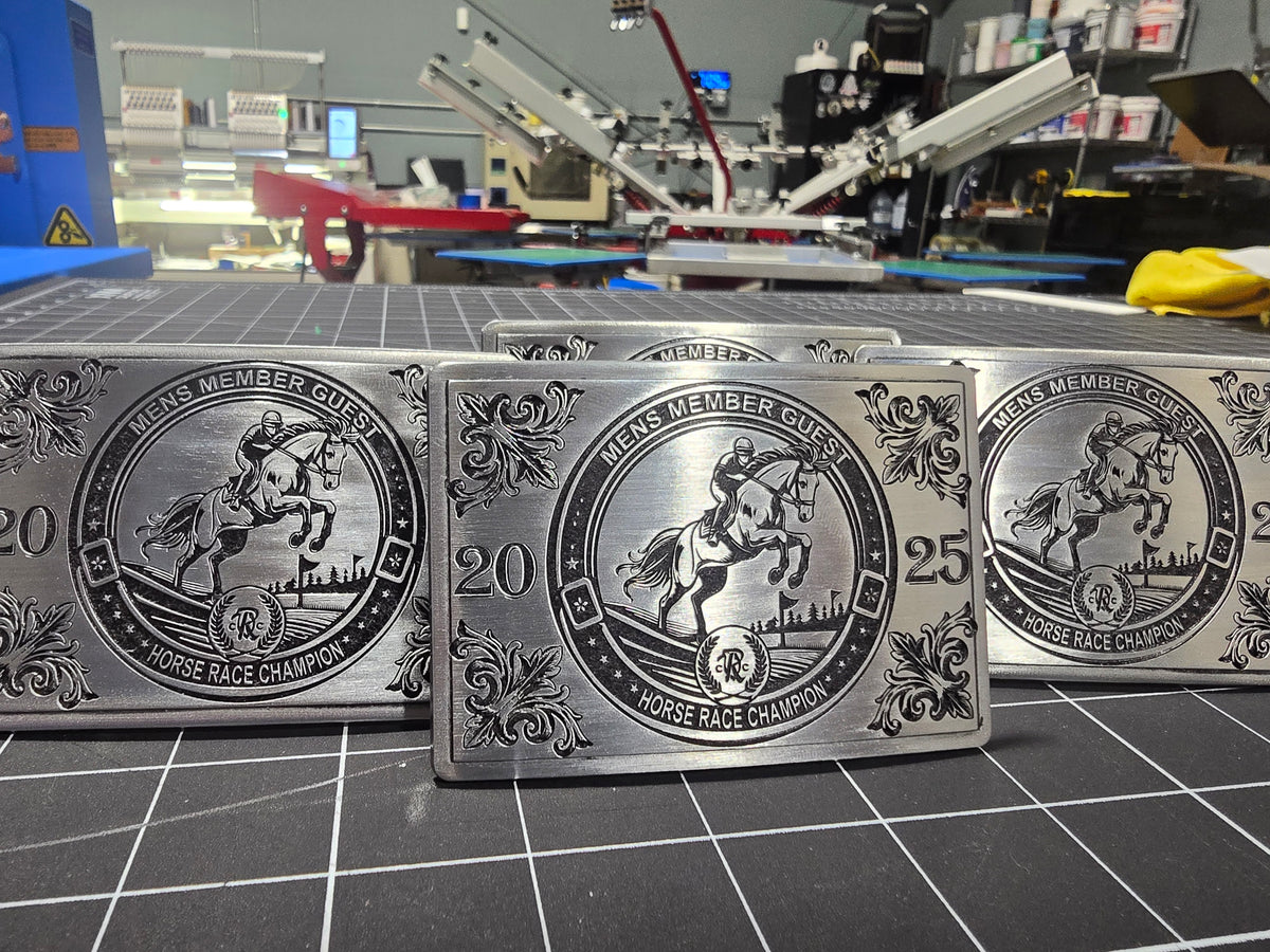custom laser engraved belt buckles